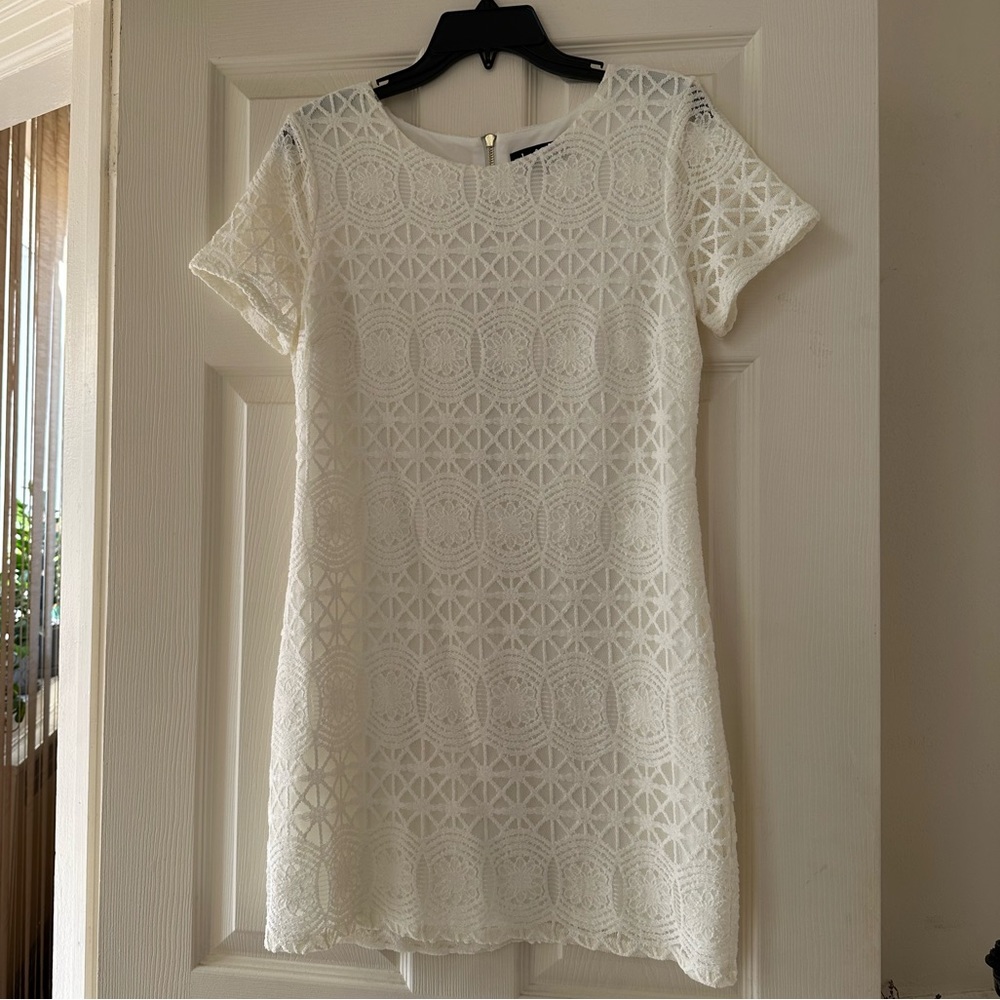 Lulus White Lace Shift Dress